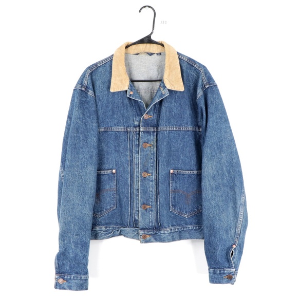 Vintage Ralph Lauren Corduroy Collar Denim Jacket